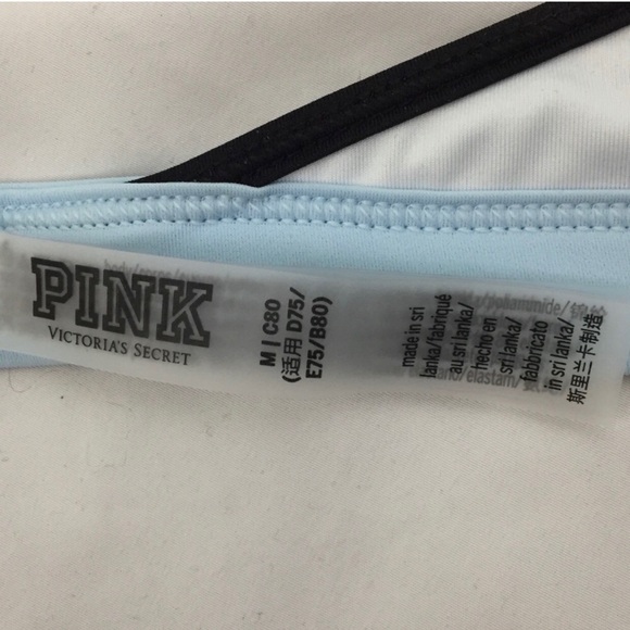 PINK VS Bikini Blue and Black Top Size M NWOT - Picture 5 of 6